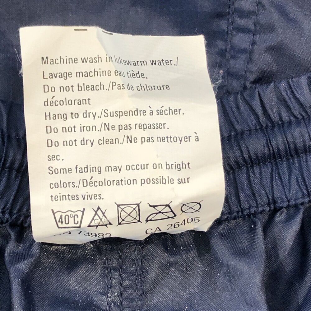 Helly Hansen Navy Nylon Shell Pants Sz L | Waterproof Outdoor Windbreaker - Picture 9 of 9